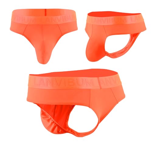 Cooling Nylon Men's Thong Underwear 3-Pack Ultra-Thin Supportive Pouch, Breathable T-Back Underwear2