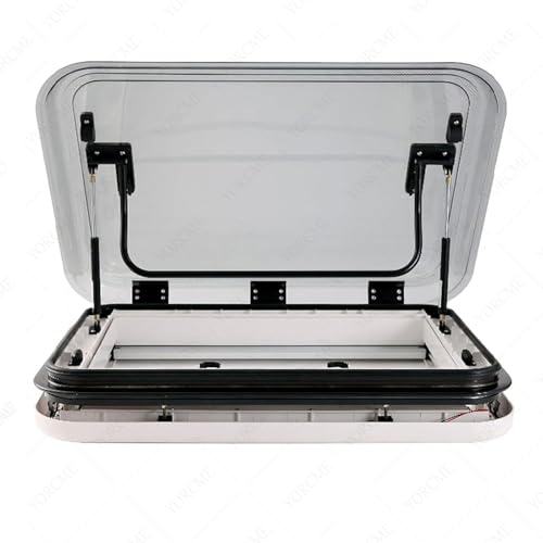 YCNLYSSR RV Roof Vent Campervan Window Roofs Top Vent Hatch RVs Roof Maintenance Kit Ventilation Cover with Nets & Sunshade for Caravan Cargo Trailer,800x500