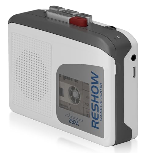 image for Reshow Cassette Tape Player Portable, Cassette Player Recorder with Bu