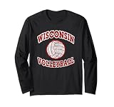 Wisconsin Volleyball Classic Style Vintage Distressed Long Sleeve T-Shirt