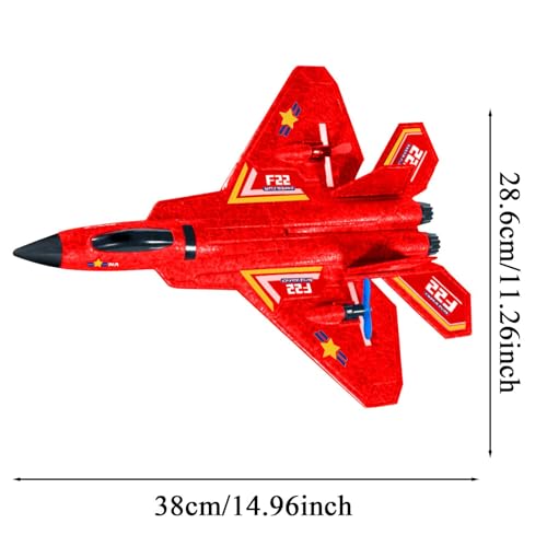 RC Planes F22 Fighter Toy, 2.4GHz Remote Control Airplane With LED Lights, Wireless F22 Airplane Remote Controlled Fighter RC Glider For Kids Adult - Image 5