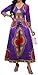 Purple African Attire for Women Sexy V Neck Casual Black History Long Sleeve Dashiki Dress Long Maxi Dresses