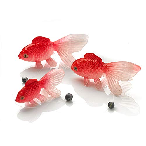 vdvelde.com - Waterworld Bluppys Goldfisch - 2 handbemalte Plastik Goldfische 5 x 2 x 2 cm