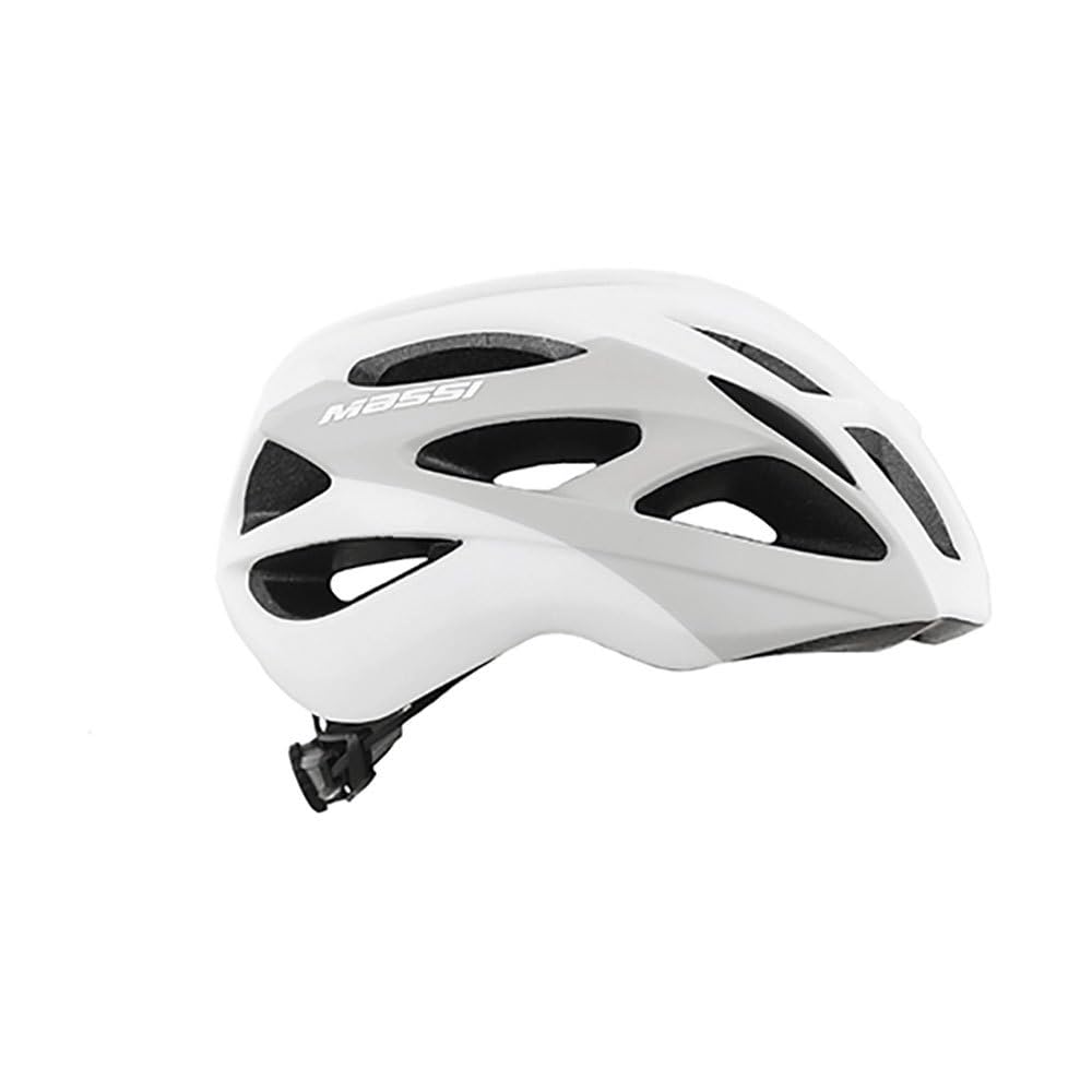 Massi Pro Casco para Bicicleta, Deportes y Aire Libre, L, Blanco/Gris