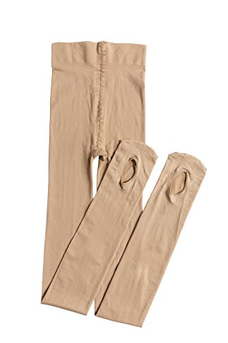 7D32 Dux Dance Light Suntan Convertible Dance Tights - Small Child2