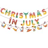 Merry Christmas Banner & Sign - Red Green Snowflake Wall Decor for Home, Indoor & Outdoor, Fireplace Mantel