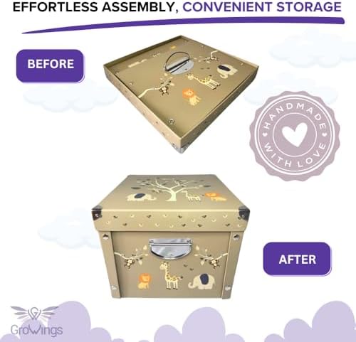 GroWings Baby Keepsake Box - Large Memory Storage for Newborns, Suitable for Boys and Girls, Strong, Durable, and Collapsible Gifts — 사진 5