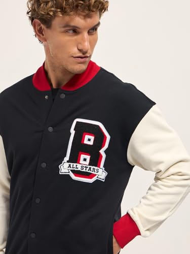 Image of THE BEAR HOUSE Men's Pure Cotton Relaxed Fit Jacket