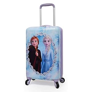 Disney Frozen Suitcase II Anna Elsa Luggage Hard Side Tween Spinner Rolling Suitcase for Kids, Carry-On Travel Trolley – 20 Inch