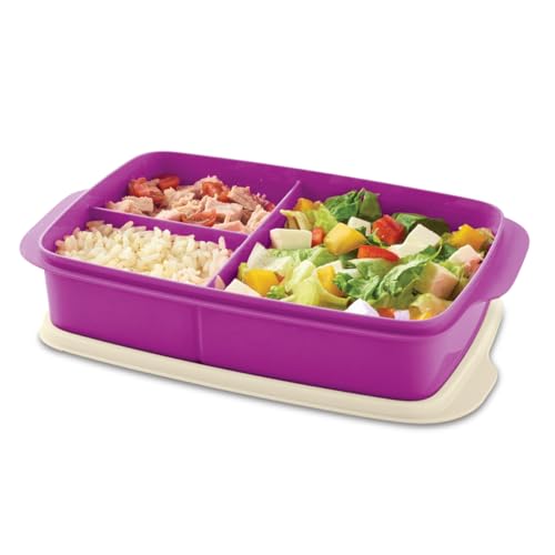 El Mejor Listado de Loncheras tupperware los 5 más buscados. 35 Tupperware Contenedor para lunch con 3 div Dim: 4.5x15x26 cm.