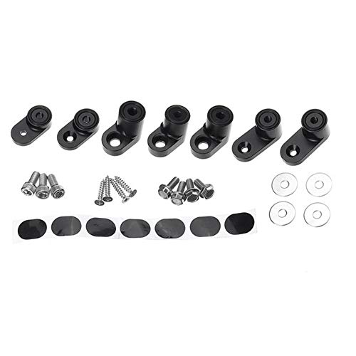 HIGHER MEN Styling Kits Black Silver Car Rear Trunk Spoiler Wing Riser Lift Extension Kit for Ford for Focus ST Hatchback 4Dr 2013-2019 RS 2016-2019 (Color : Black)