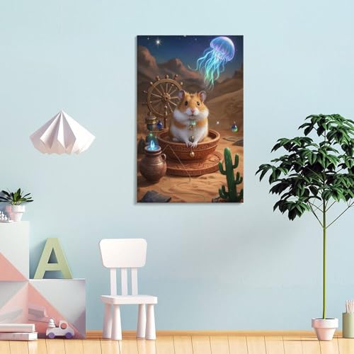 Tableau impression sur toile premium de hamster Roborovski haute définition - 4