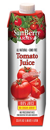 Sunberry Farms, Tomato Juice 100% 33.8 fl oz. (12 count)