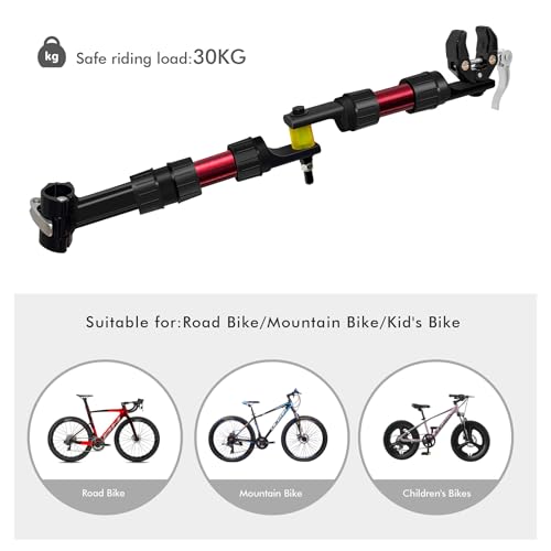 Mimoke Fahrradanhänger Adapter – Modularer Nylon-Komponenten-Design, Dämpfungs- und Lenksystem, für Fahrräder mit Sitzrohrdurchmesser 27-32 mm geeignet