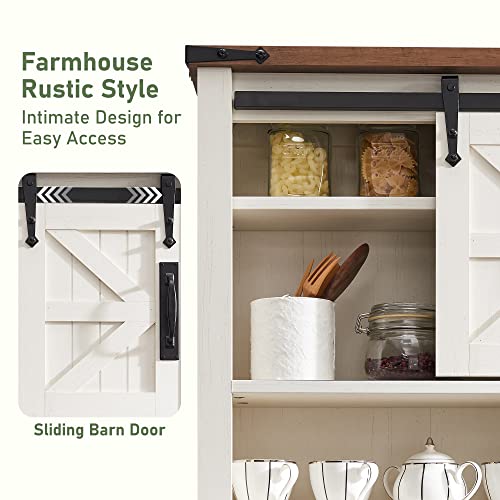 OKD-Bathroom-Wall-Cabinet-Farmhouse-Medicine-Cabinet-with-Sliding-Barn-Door-Adjustable-Shelves-Storage-Cabinet-Wall-Mounted-for-Bathroom-Kitchen-Rustic-Oak-with-Antique-White OKD Bathroom Wall Cabinet Farmhouse Medicine Cabinet with Sliding Barn Door Adjustable Shelves Storage Cabinet Wall Mounted for Bathroom Kitchen Rustic Oak with Antique White