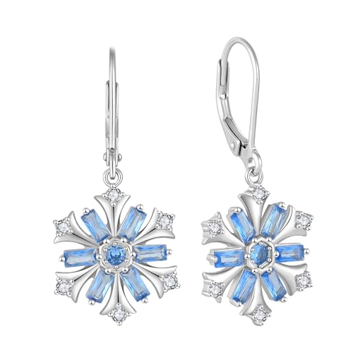 Bijoux de pour femme maman épouse : boucles d'oreilles flocon argent 925