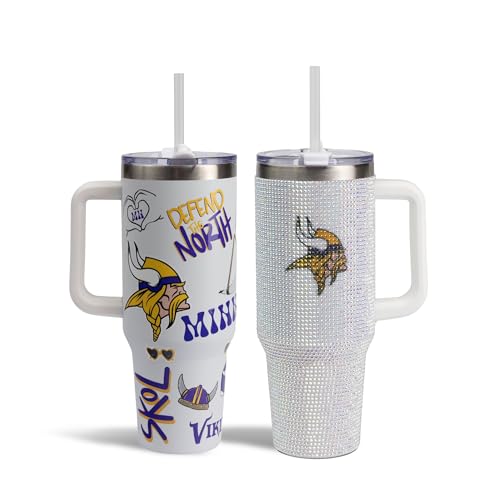 Image of The Memory Company Officially Licensed 2-Pack Game Day Tumblers Team Spirit /Bling, Minnesota Vikings