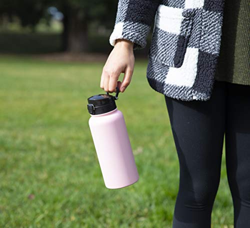 Mira 32 Oz Stainless Steel Water Bottle - Hydro Vacuum Insulated Metal Thermos Flask Keeps Cold For 24 Hours, Hot For 12 Hours - Bpa-Free One Touch Spout Lid Cap - Rose Pink #TOP3