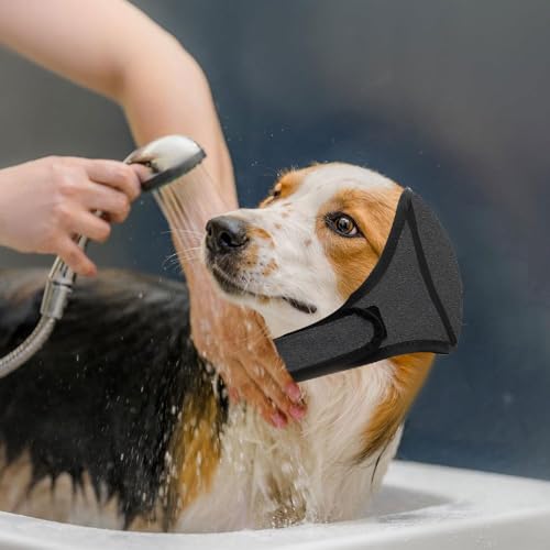 MiOYOOW Hunde Schwimmkappen, Verstellbare Hund Ohrenschützer zum Baden und Schwimmen, Hund Beruhigungshaube für Schutz Beim Baden Im Sommer