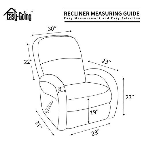 Image of Easy-Going 4 Pieces Waterproof Recliner Chair Slipcover Washable