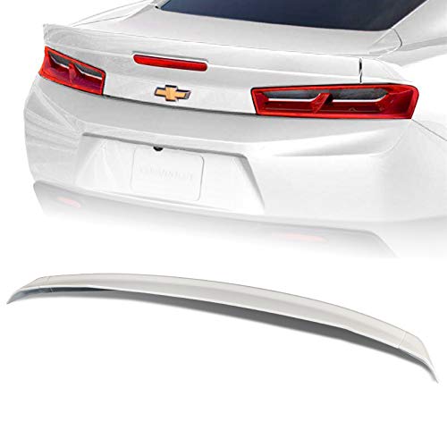 Rear Trunk Lid Spoiler Wing Lip Fit for Compatible with 2016-2020 Chevy Camaro, OEM Style, Trunk Duck Bill Tail Body Kit ABS (Painted White)
