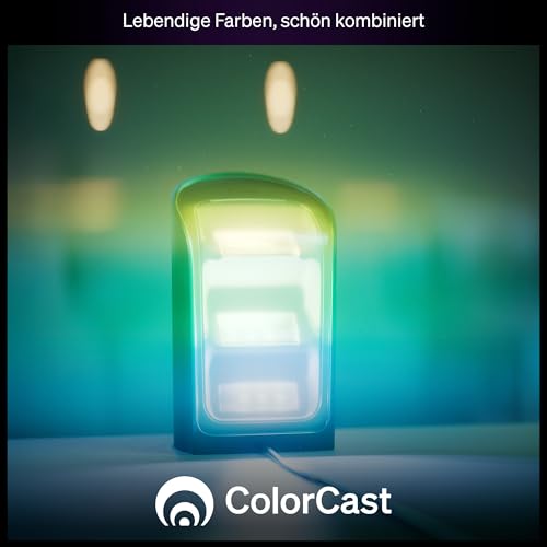 Philips Hue Play Smart Wall Washer Weiß, Weißes & farbiges Licht mit ColorCast-Technologie, Bluetooth-kompatibel, Sprachsteuerung mit Alexa, Apple Home & Google Assistant, 1er Pack 6