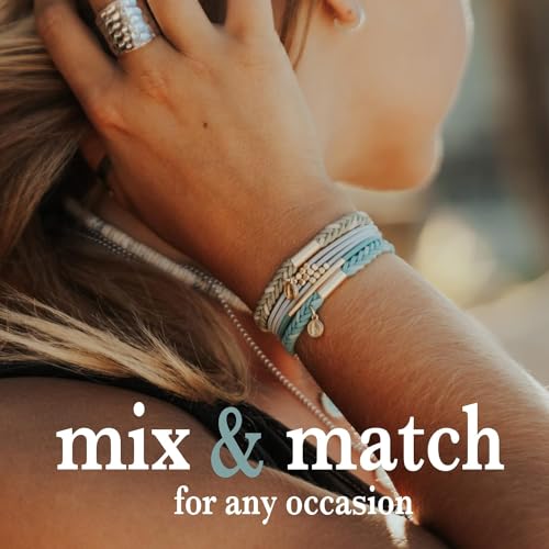 K'lani Hair Tie Bracelets for Women - Elastic Hair Bands That Double as Stylish Jewelry - Breathe - Large