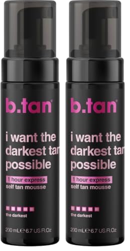 Image of B.Tan I Want The Darkest Tan Possible Self Tan Mousse Unisex 6.7 oz (Pack of 2)