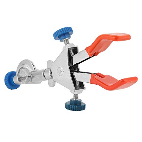 両開クランプ 実験器具 試験管 ビーカー スタンド ラボクランプ 実験 ラボ用品 ガラス器具 実験装置 360度 ラボスタンド用 延長可能 弾力性 実用的 便利 ボスヘッド付き ラボ試験管クランプ(小)