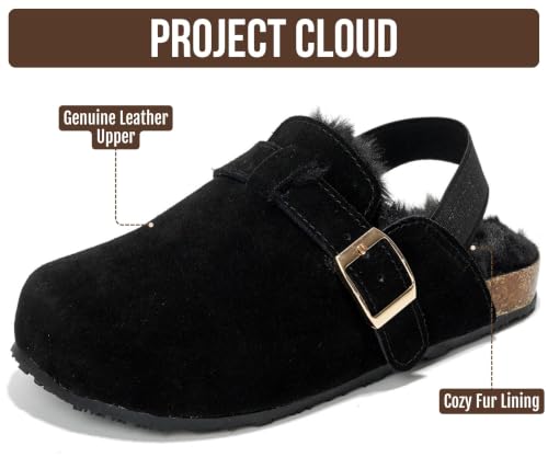 Image of Project Cloud Kids 100% Genuine Leather Non Slip Clogs with Cork Footbed