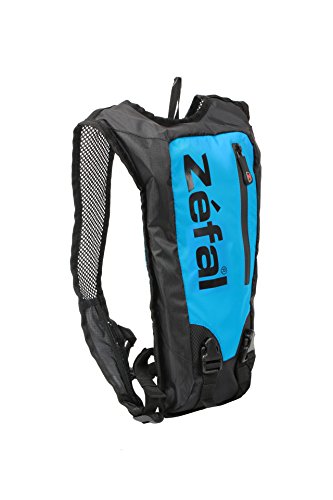 Zéfal Z Hydro Race - Mochila de Hidratación MTB Bicicleta Ligera y Minimalista 1 Litro + Bolsa de Agua de 1,5 L Incluido - Negro y Azul