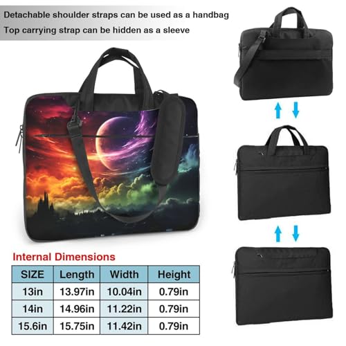 Maletín para laptop 15.6 pulgadas cielo y luna unisex miniatura 4