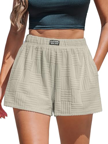 Image of CUPSHE Women's Casual Shorts Cotton High Rise Beach Cover Ups Summer Shorts with Pockets