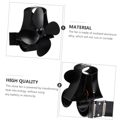 Ventilateur de poêle thermique Ciieeo à pales pour cheminée