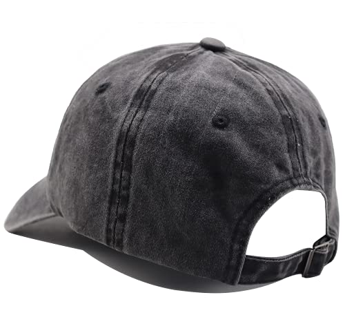 Image of Skeleton Hand Hat, Skull Finger Baseball Cap Adjustable Washed Distressed Denim for Men Women