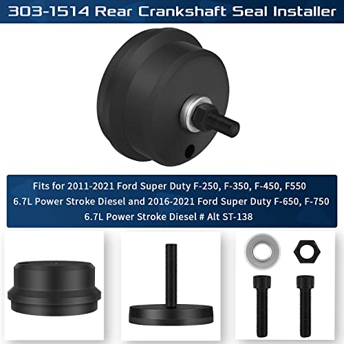 303-1514 6.7L Rear Crankshaft Seal Installer Tool, Fits For 2011-2021 Ford Super Duty F-250/350 /450/550, 6.7L Power Stroke Diesel And 2016-2021 F-650/750 6.7L Power Stroke Diesel #Alt St-138 #TOP4