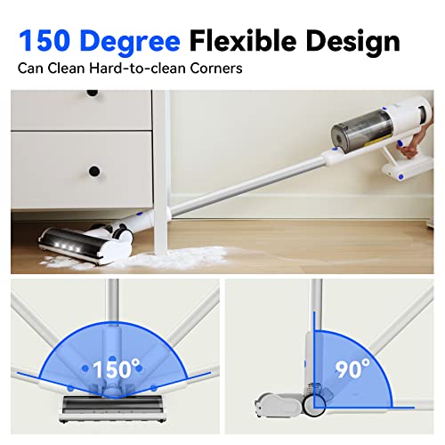 Inse Cordless Vacuum Cleaner, 33Kpa 450W Powerful Stick Vacuum With Led Display, 6 In 1 Lightweight Cordless Vacuum With 2500Mah Battery Up To 60Mins Runtime For Hard Floor Carpet Pet Hair #TOP5