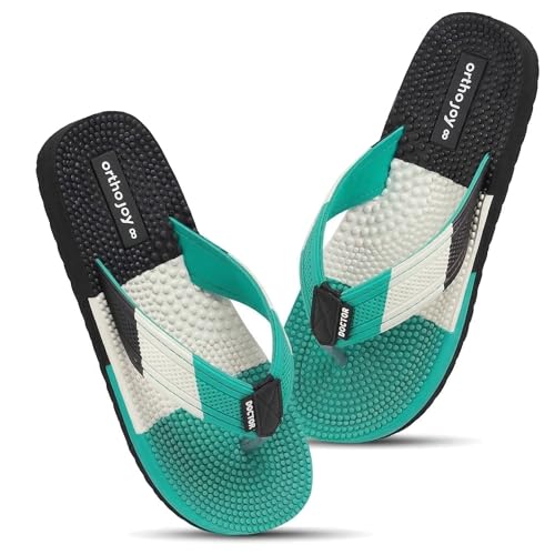 Image of Men's Orthopedic Doctor Slippers with Acupressure Sole | Extra Soft Ortho Chappal for Men | Daily Use Home & Casual Footwear | Soft Cushion Foam Slipper for Man - Lightweight, Anti-Skid Rubber
