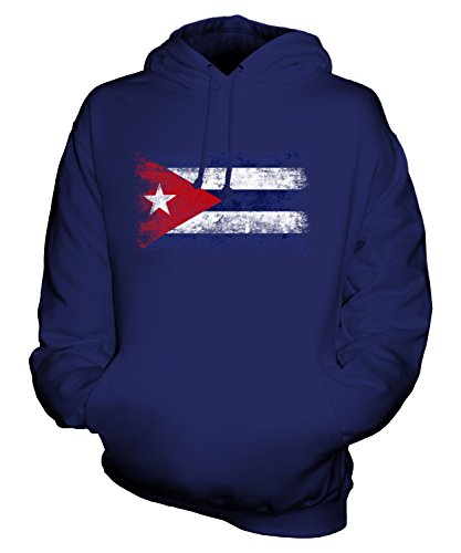 Sweat Cuba Drapeau Délavé coupe unisexe grand confort avec capuche ajustable doublée