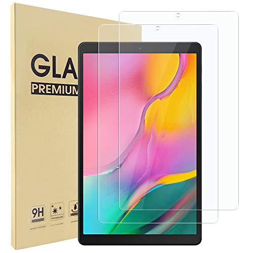 Hianjoo 2 Piezas Pantalla Protector Compatible con Samsung Galaxy Tab A 10.1 2019 SM-T515, Premium Cristal Tablet Salvapantallas Vidrio Templado [9H Dureza][Alta Claridad][Sin Burbujas]