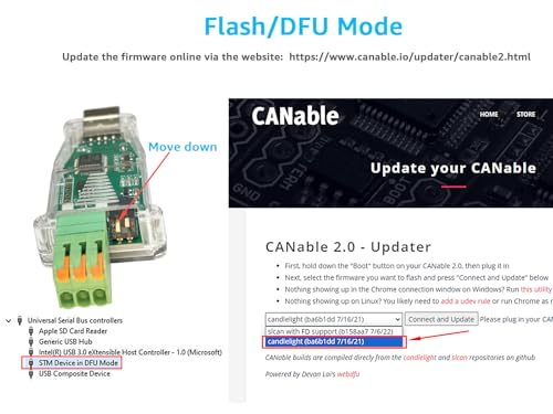 Image of DSD TECH SH-C31A USB to CAN Adapter with FD Support Based on Canable 2.0