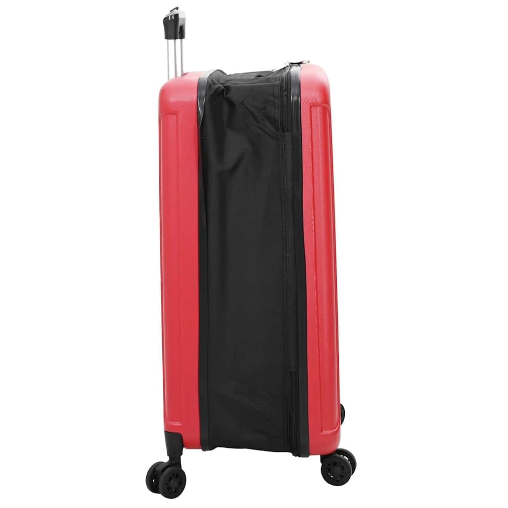 Koffer mit Schloss Rot ABS Kunststoff 50 x 30 x 76 cm Hartschale Trolley mit Spinner-Rädern und Griff, leicht, robust, TSA Schloss, ideal für Reise, Urlaub, Business und Kurztrip