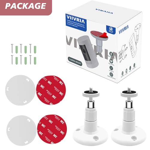 2 Pack Wall Mount Kit, VHB Adhesive or Screw, No Drill, Compatible with Arlo, Eufy Cam, Plug-in Ring & HD Security Camera, Stick & Up Cam Battery, Wyze Cam, Universal Indoor Outdoor Bracket - Thumbnail 7
