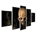 Produktbild islandburner Bild Bilder auf Leinwand Totenkopf Schädel Poster, Leinwandbild, Wandbilder
