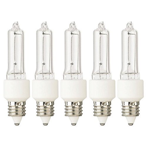 Tungsten Halogen Lamp JD 75 Watt 120V E11 Base (5) Lamps