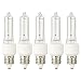 Tungsten Halogen Lamp JD 75 Watt 120V E11 Base (5) Lamps