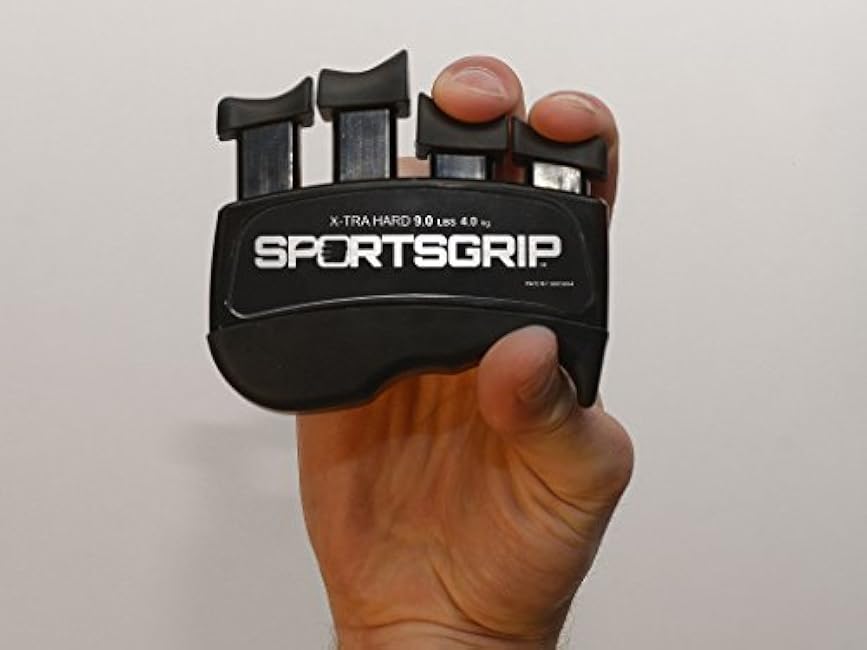 Hand and Finger Exerciser (XTRA Hard - 9lbs / 4.0kg) ¨C Best Ergonomic Finger Strengthener to Improve Grip for All Sport Athletes