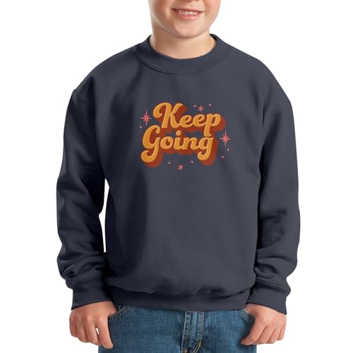 Sweatshirt enfant Keep Going pull à message inspirant de self care et bien être en coton