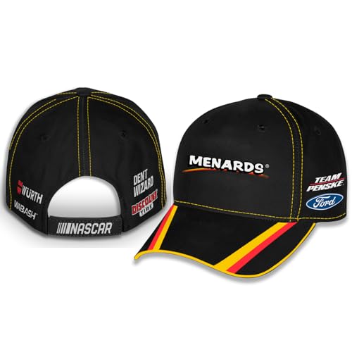 Checkered Flag Sports Ryan Blaney #12 NASCAR 2025 Adult Uniform Pit Sublimated Black Adjustable Hat
