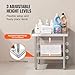 VEVOR Stainless Steel Work Table, 24 x 24 x 26 Inch Commercial Food Prep Worktable, 3-Sided Backsplash Heavy Duty Prep Worktable, Metal Work Table with Adjustable Height for Restaurant Home Hotel
